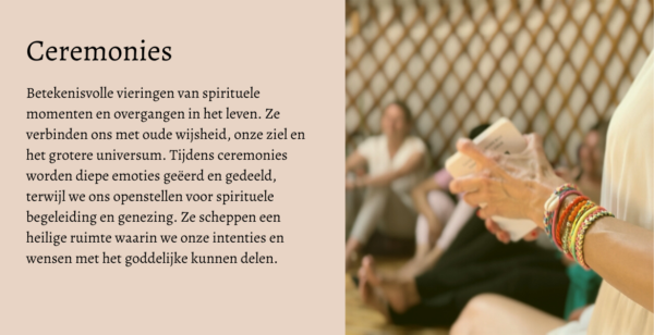 spirituele ceremonies per thema